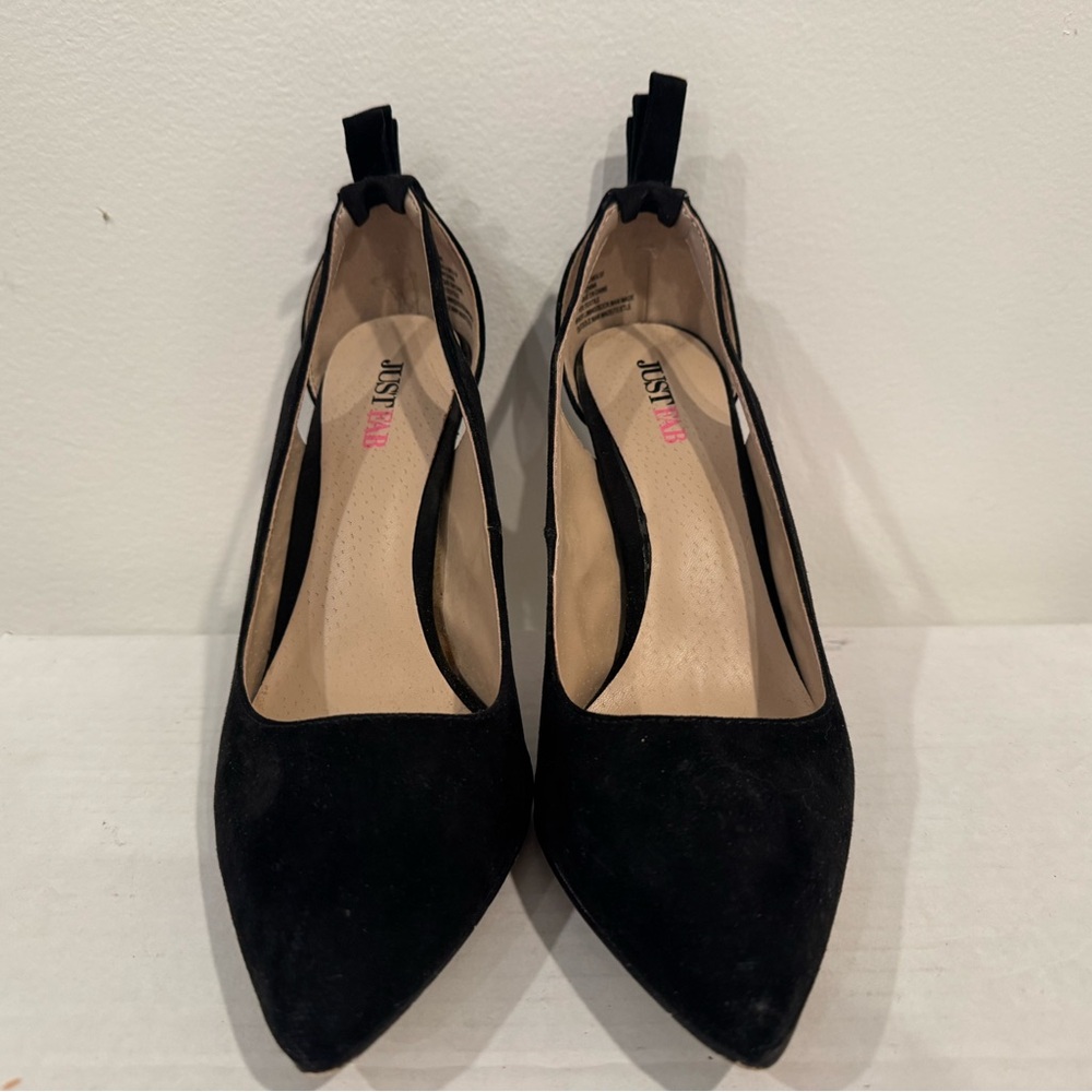 JustFab Black Suede Heels